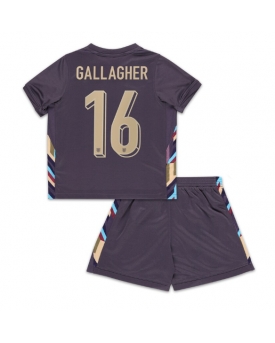 Inghilterra Conor Gallagher #16 Maglia Gara Trasferta Repliche Europei 2024 Bambino